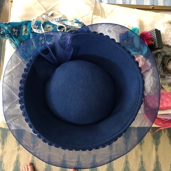 VINTAGE Wool Blue Hat by Deborah of New York main image 10